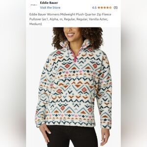 XL Eddie Bauer Sherpa Fleece in Vanilla Aztec